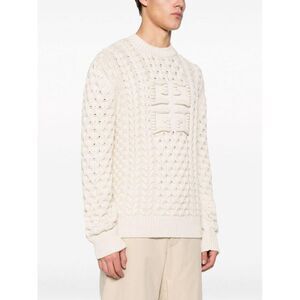 GIVENCHY Textured Logo Crewneck Sweater Men Beige Sweaters & Cardigans